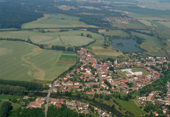 Libice nad Cidlinou letecká fotografie