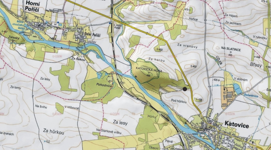 Místo srazu je vyznačeno bodem na mapě.